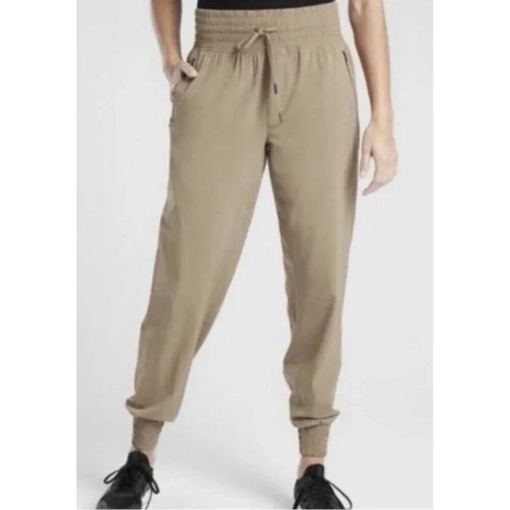 Athleta Camden Jogger‎ Pants in Brownstone Beige Size 8